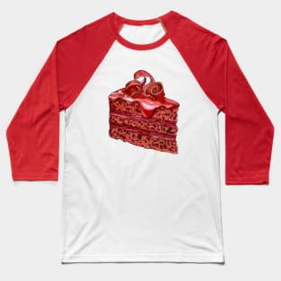 Watercolor choco cake Baseball T-Shirt